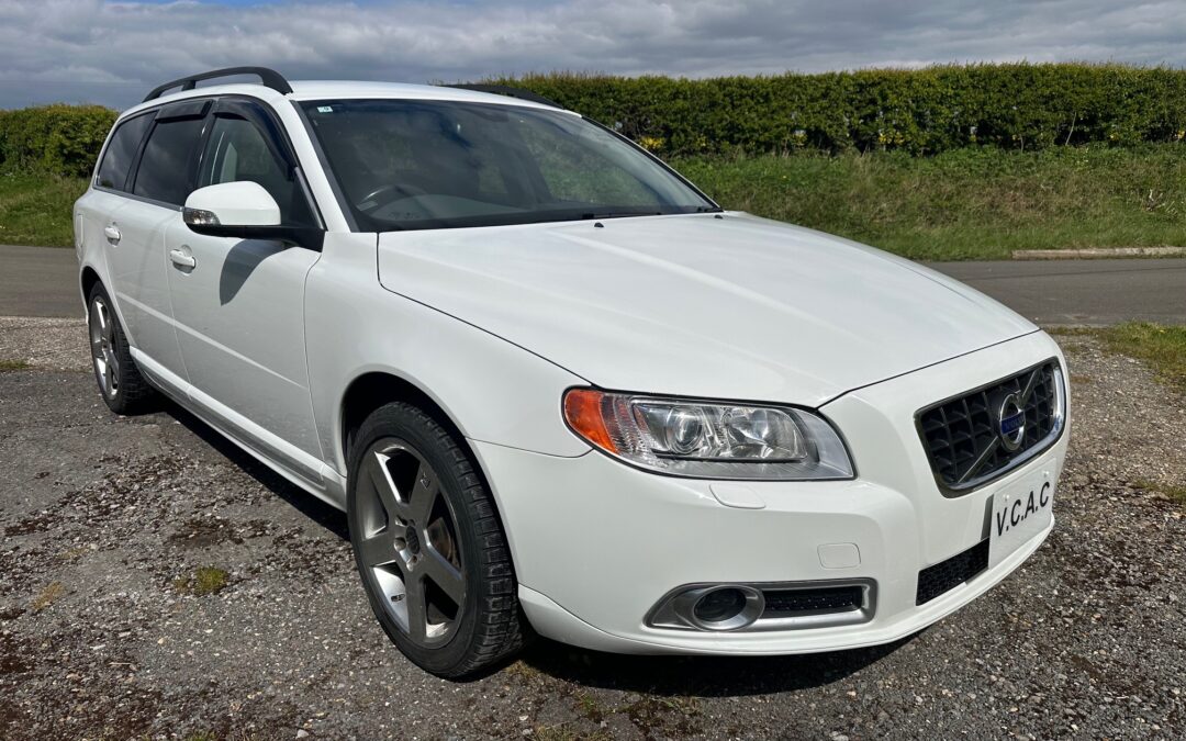 2011(Sept) Volvo V70 2.5T SE LUX. 57420 Miles. ULEZ EXEMPT. £325 RFL Per Annum. Ice White. Black Leather. £8250.SOLD