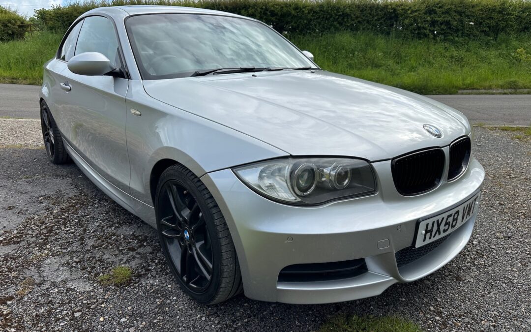 2008(Nov). BMW 135 M Sport Coupe Automatic. Titan Silver with Beige Boston Leather. 57500 Miles. ULEZ EXEMPT. £325 RFL Per Annum. £9450. .