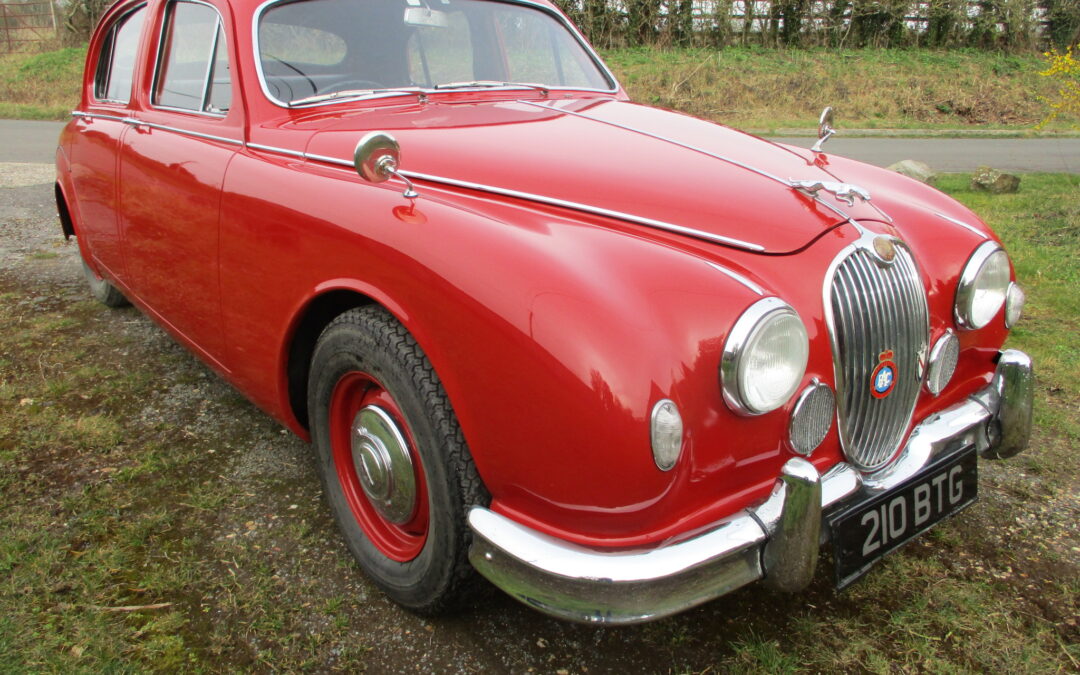 1959 Jaguar Mk1 3.4 MOD,Carmen Red, Very Clean and Straight car. £14500.